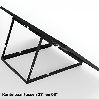 Kantelbaar frame voor Plug & Play zonnepaneel – instelbaar voor optimale opbrengst-zwart