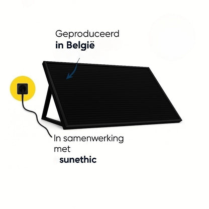 Belga Solar plug en play zonnepaneel, geproduceerd in België met Sunethic