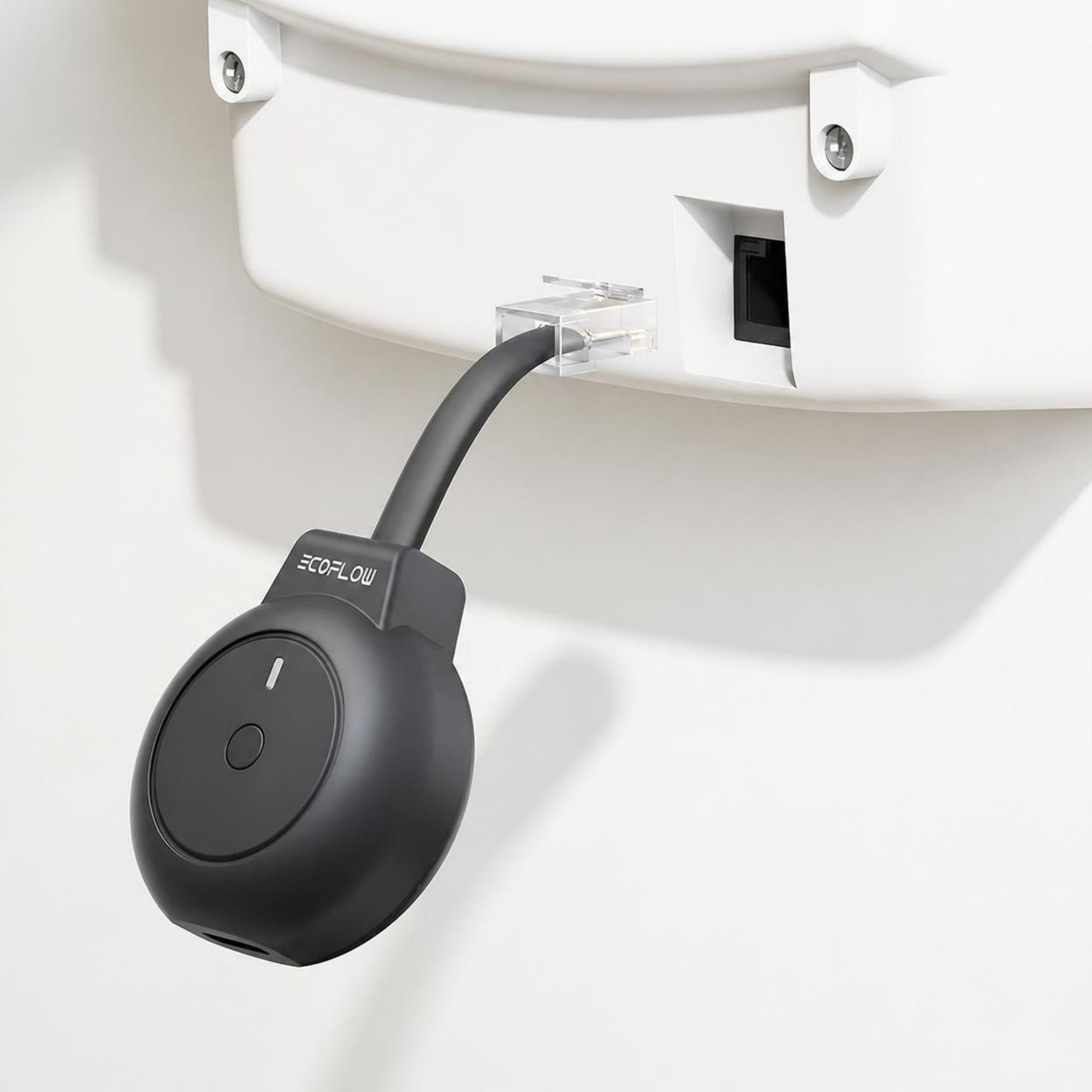 EcoFlow P1 Smart Meter aangesloten op de P1-poort van een slimme meter