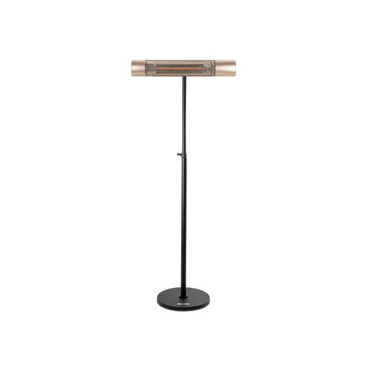 Gouden Herschel CALIFORNIA 2000 W infrarood terrasverwarmer op verstelbare zwarte standaard