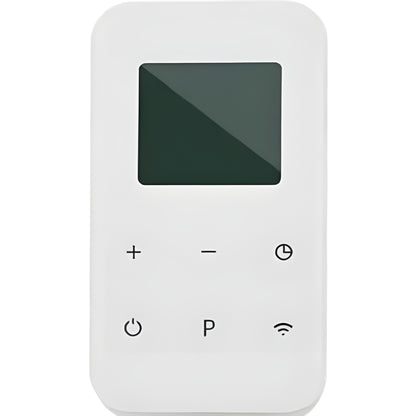 Bedieningsknoppen van de witte Herschel T-PL wifi thermostaat